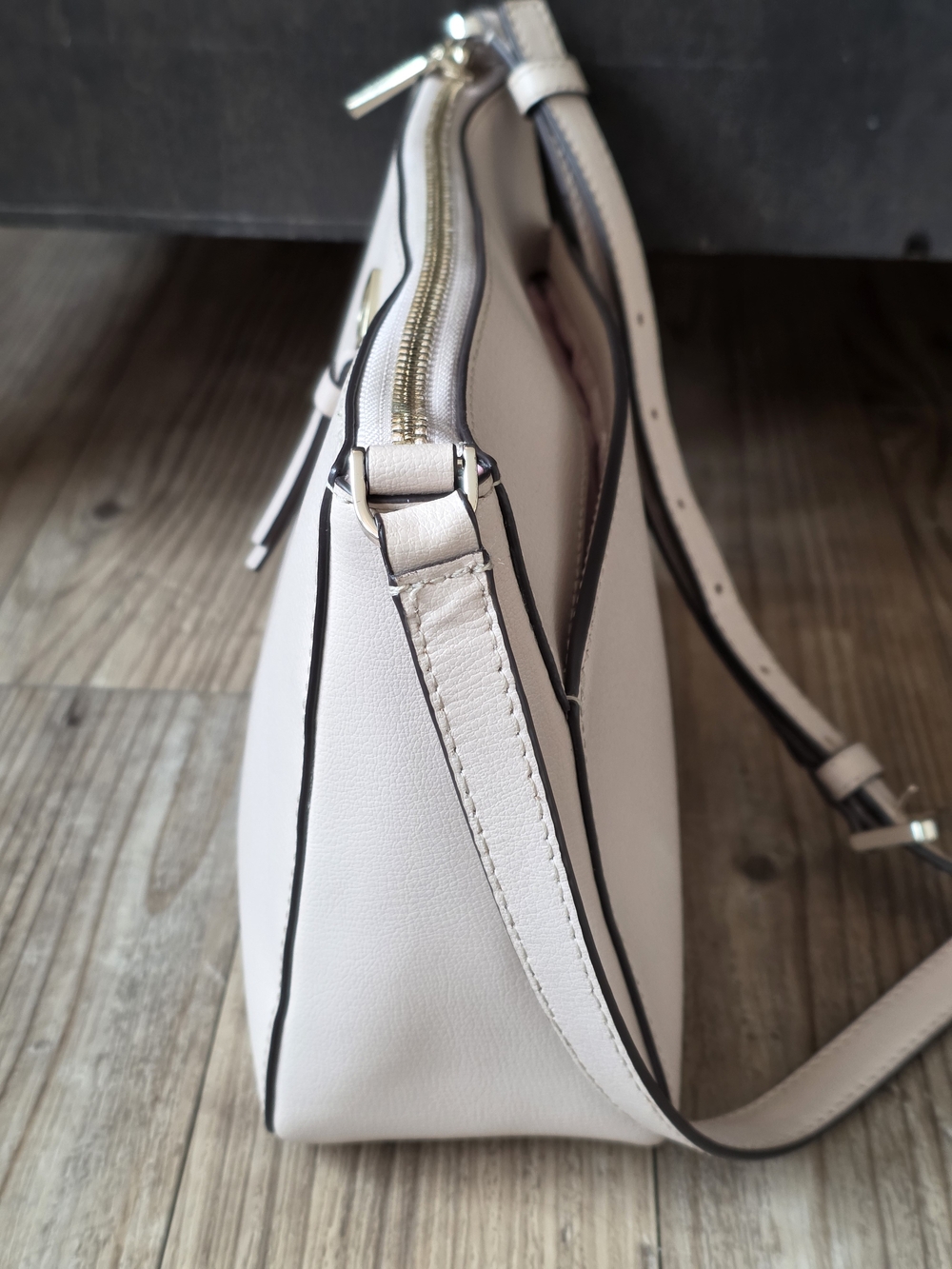 Kate Spade Adel Medium Top Zip Crossbody Bag Warm Beige - Picture 4 of 8